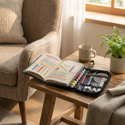 Creative Stitch Collection | Embroidery Kit for Beginners with All Accessories | Mindful Relaxation for Screen-Free Creativity