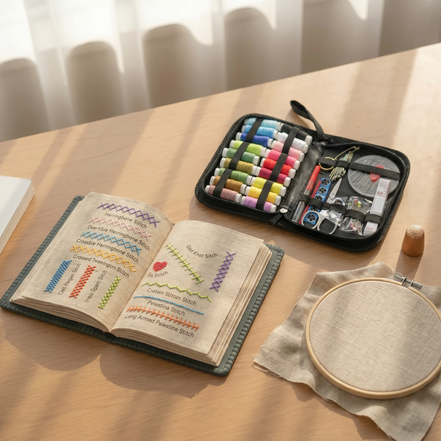 Creative Stitch Collection | Embroidery Kit for Beginners with All Accessories | Mindful Relaxation for Screen-Free Creativity