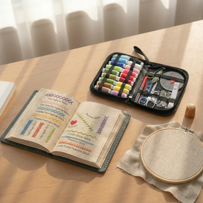 Creative Stitch Collection | Embroidery Kit for Beginners with All Accessories | Mindful Relaxation for Screen-Free Creativity