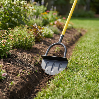 Lawn Edger Tool with Crescent Blade & Built-In Footrest | Effortless Garden Bed Edging for Clean Borders
