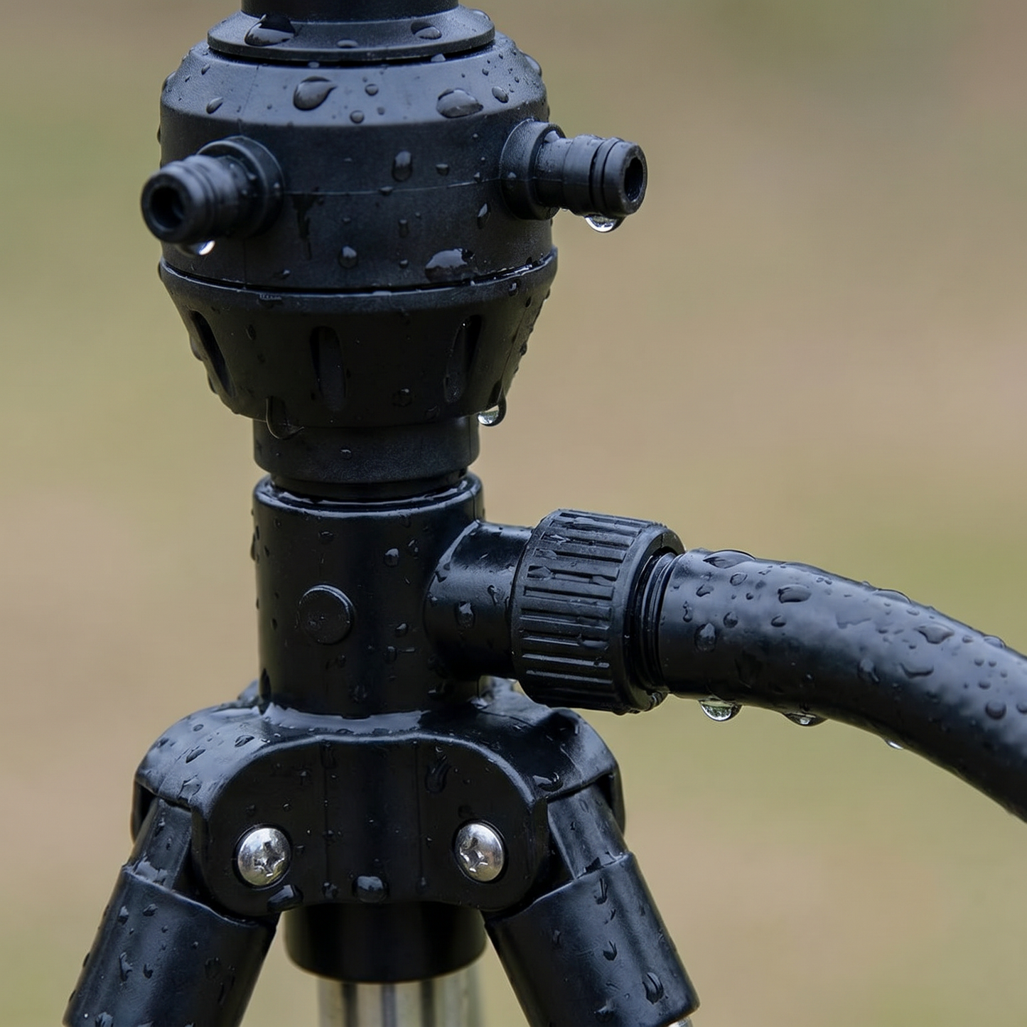Garden Pro | High Pressure Rotating Tripod Sprinkler with 360° Coverage | Adjustable Height for Efficient Irrigation