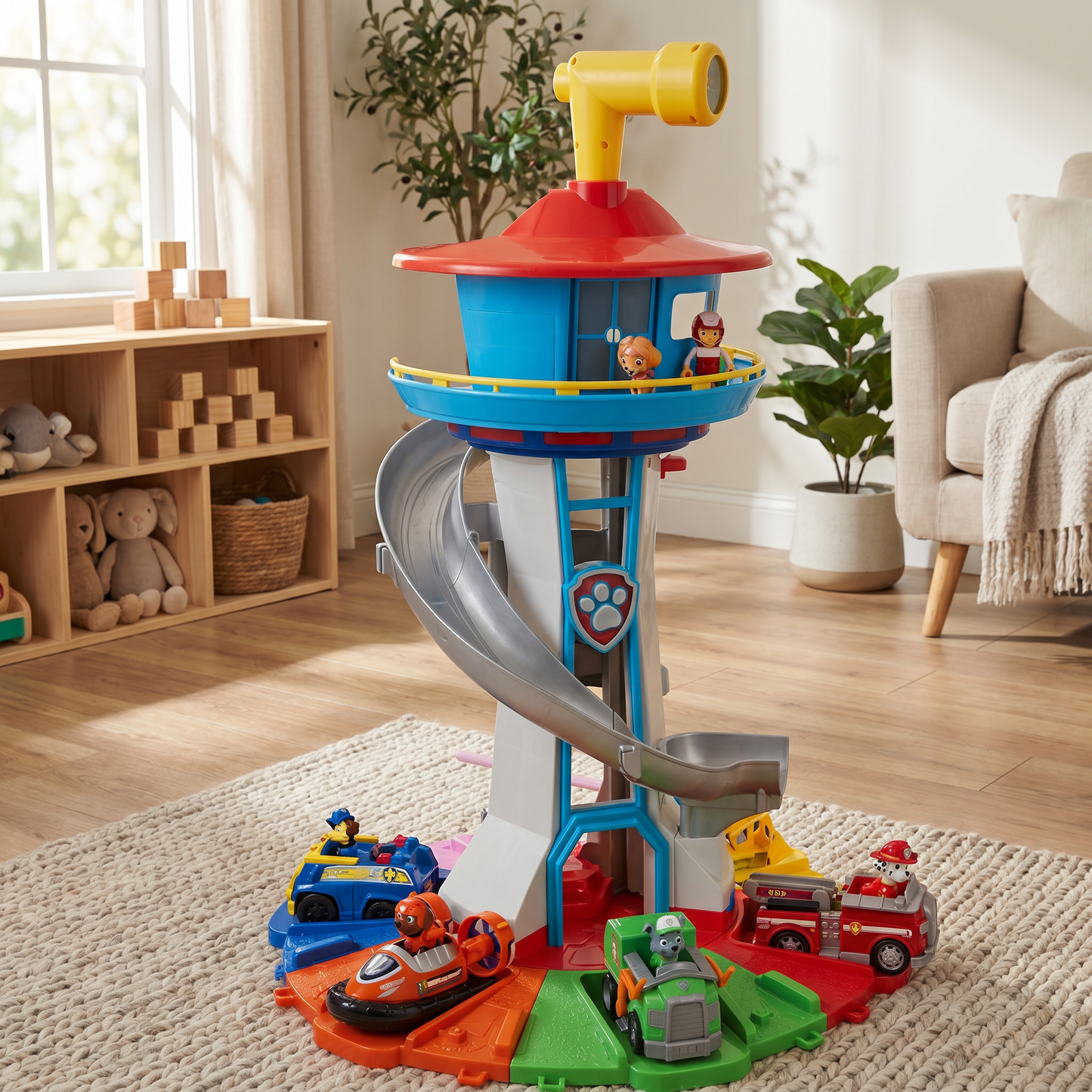 Adventure Playset | Toy Car Set with Slide Tower & Figures | Durable Fun for Imaginative Play