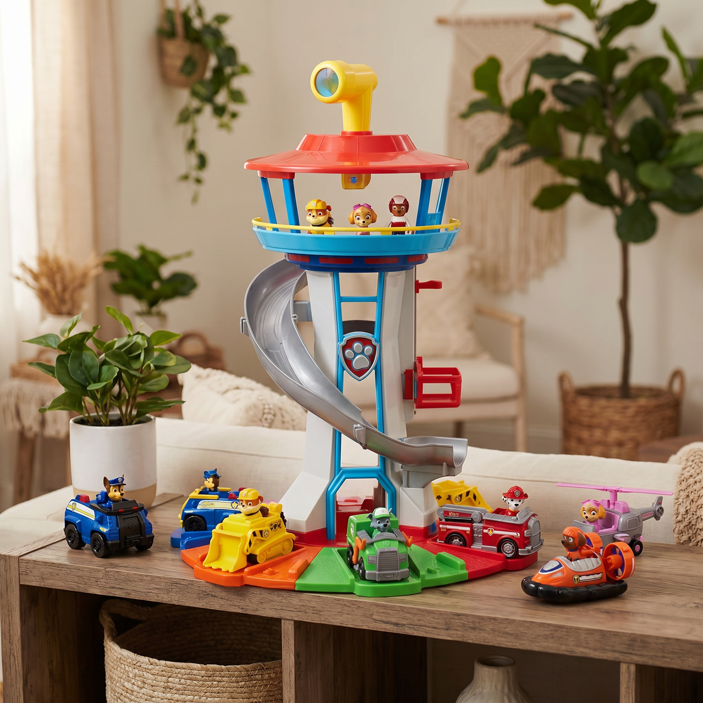 Adventure Playset | Toy Car Set with Slide Tower & Figures | Durable Fun for Imaginative Play