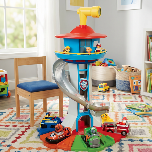 Adventure Playset | Toy Car Set with Slide Tower & Figures | Durable Fun for Imaginative Play