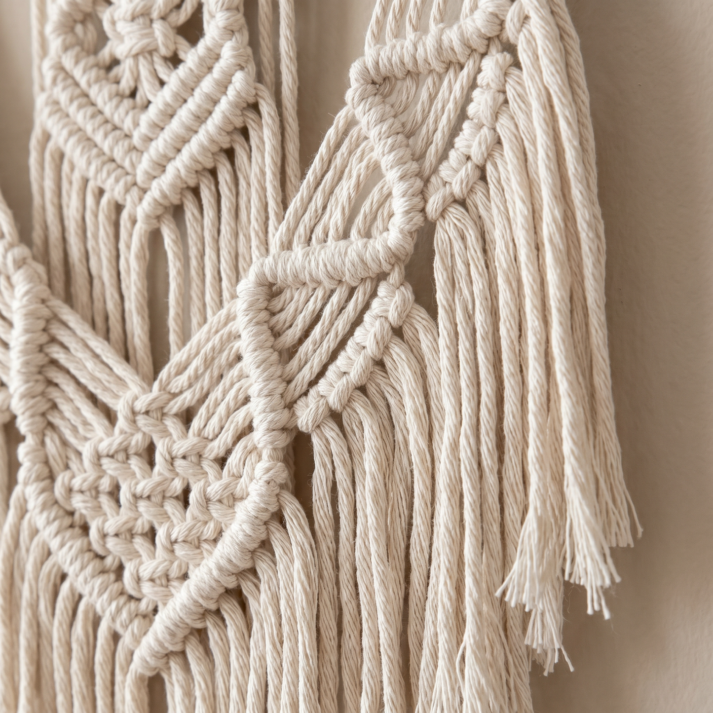 Artisan Macrame Wall Hanging | Handwoven Tapestry with Cascading Fringe | Boho Wall Art Decor for Cozy Living Room