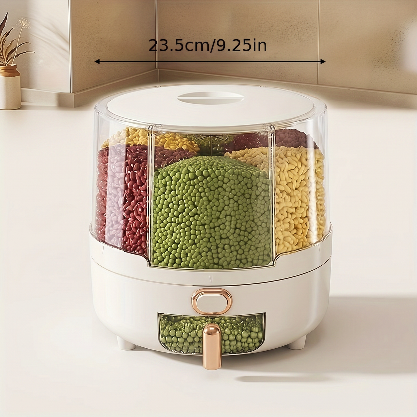 Airtight Food Storage Container | Large-Capacity Dispenser with 360° Rotating Design | Ideal for Rice, Grains, and Cereal Organization