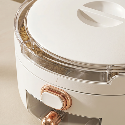 Airtight Food Storage Container | Large-Capacity Dispenser with 360° Rotating Design | Ideal for Rice, Grains, and Cereal Organization