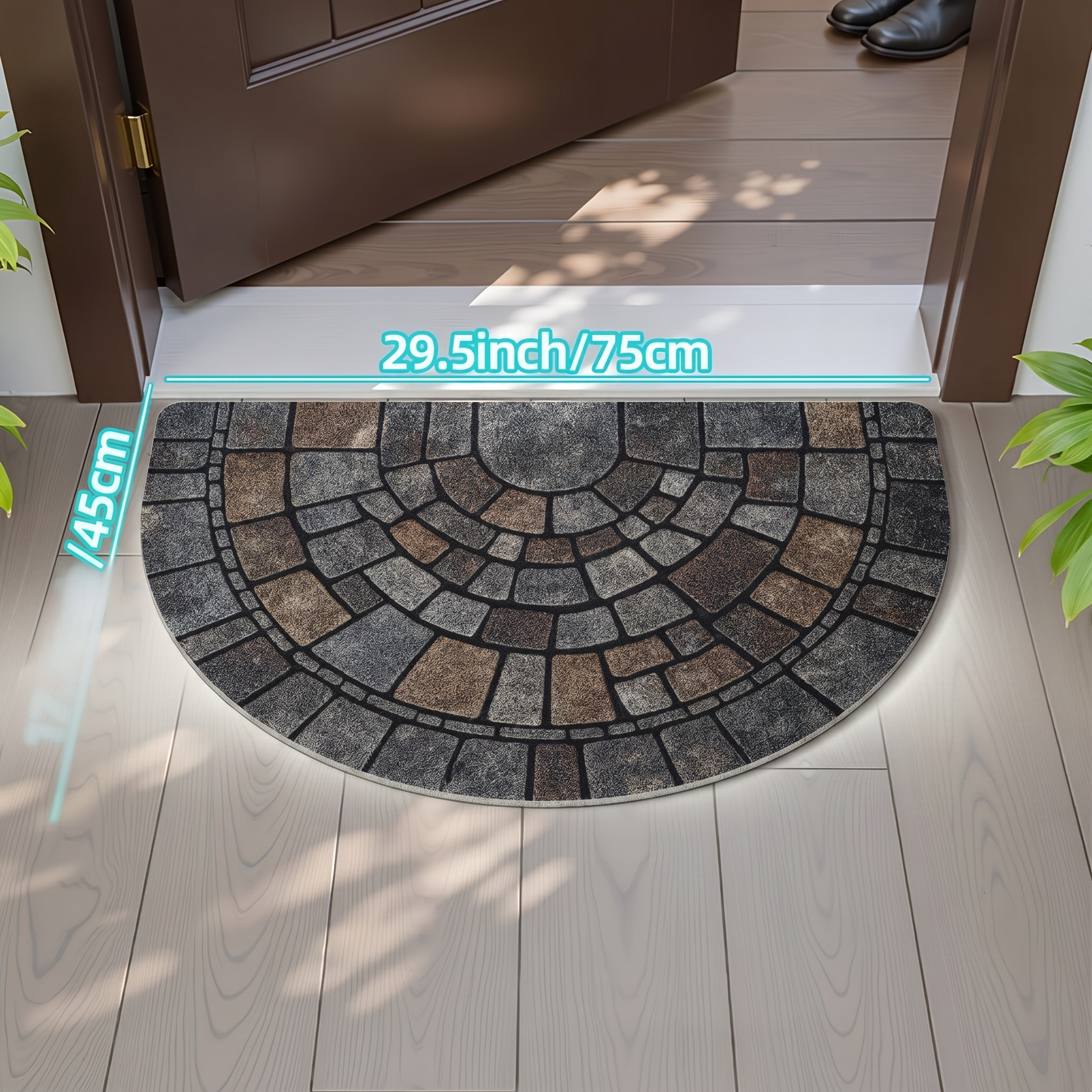 Elegant Mosaic Door Mat | Non-Slip Indoor Outdoor Mat with Easy Clean Design for Stylish Entrances