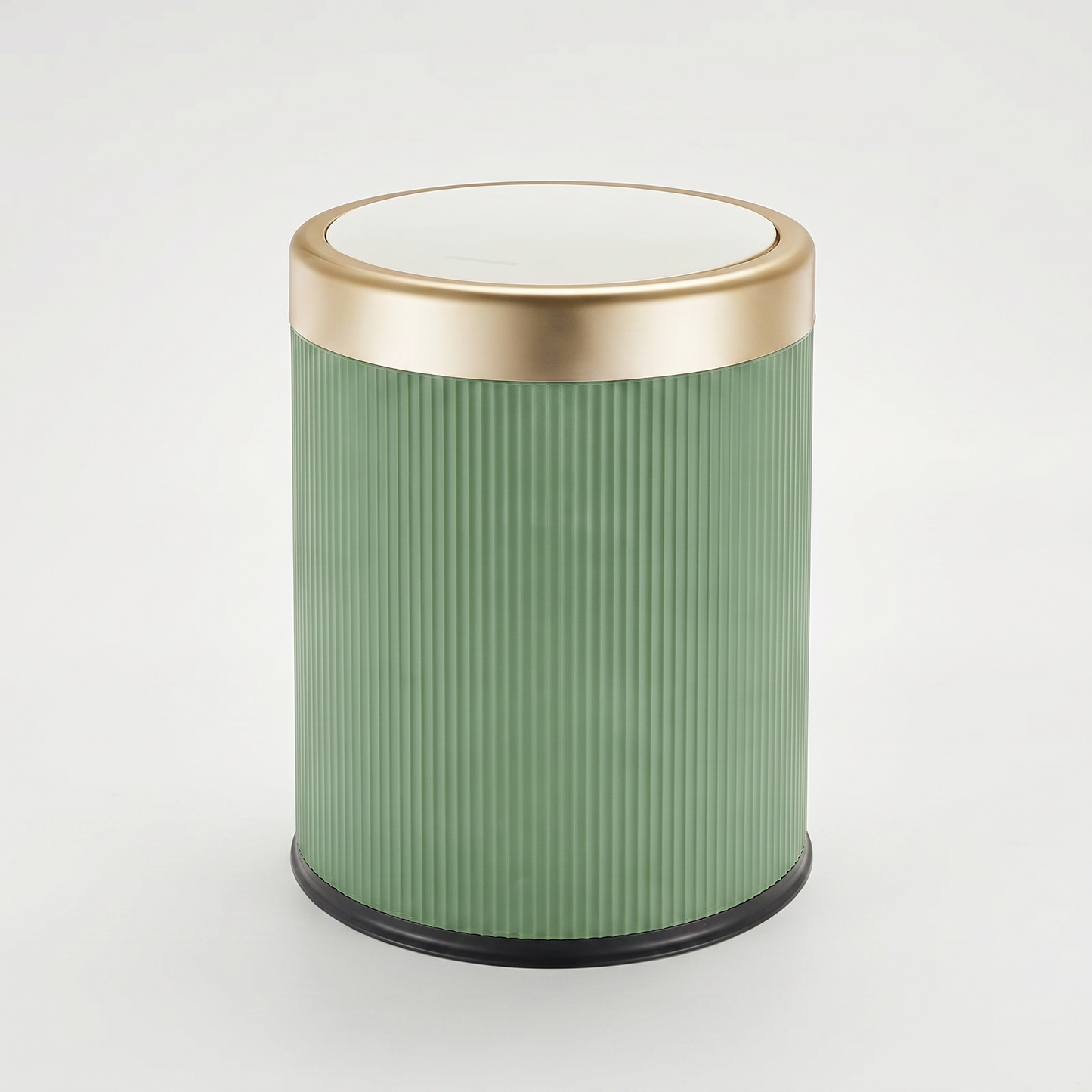Elegant Oval Trash Can | Press-Top Garbage Bin with Odour-Sealing Design | Stylish Waste Solution for Cleanliness