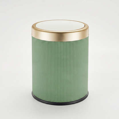 Elegant Oval Trash Can | Press-Top Garbage Bin with Odour-Sealing Design | Stylish Waste Solution for Cleanliness