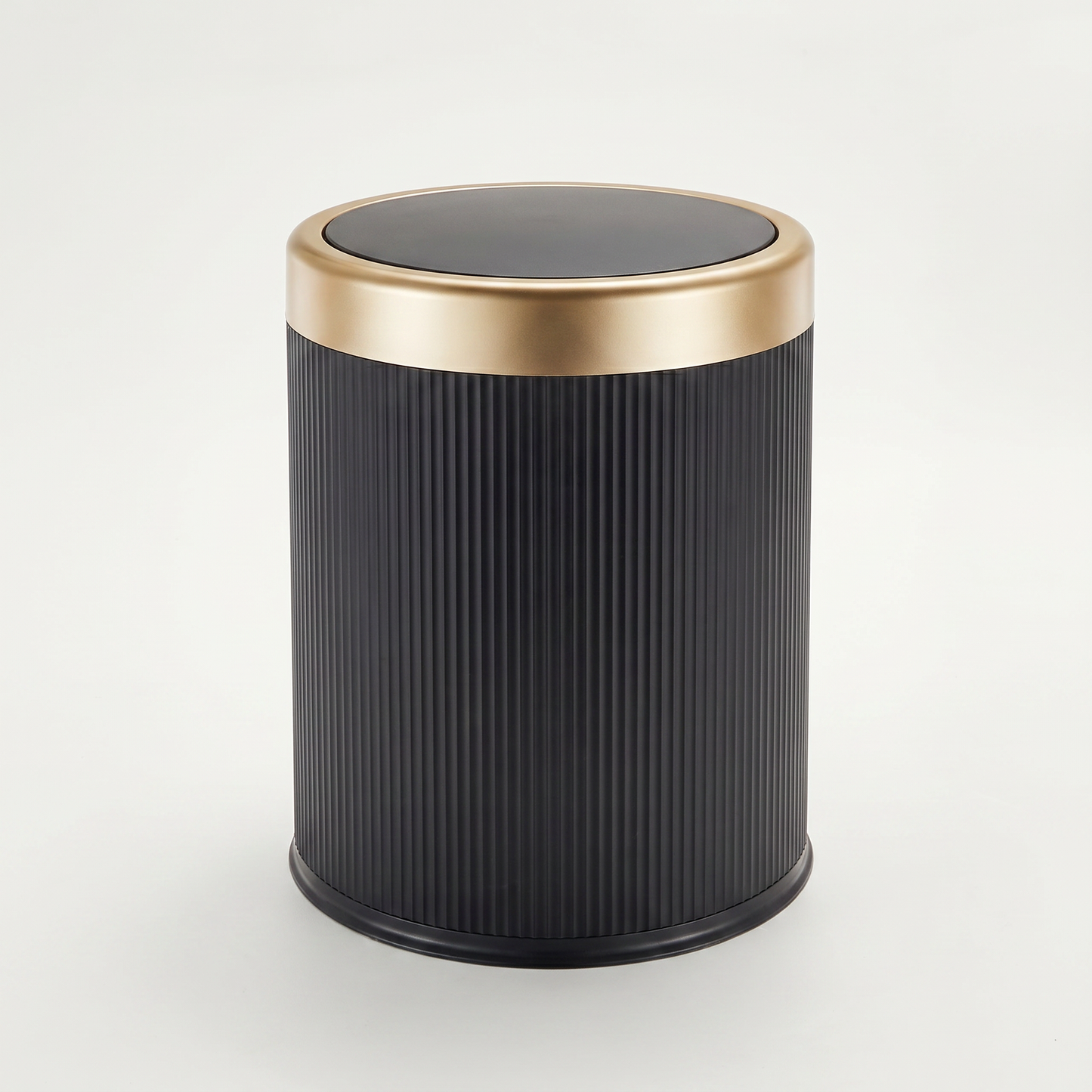 Elegant Oval Trash Can | Press-Top Garbage Bin with Odour-Sealing Design | Stylish Waste Solution for Cleanliness