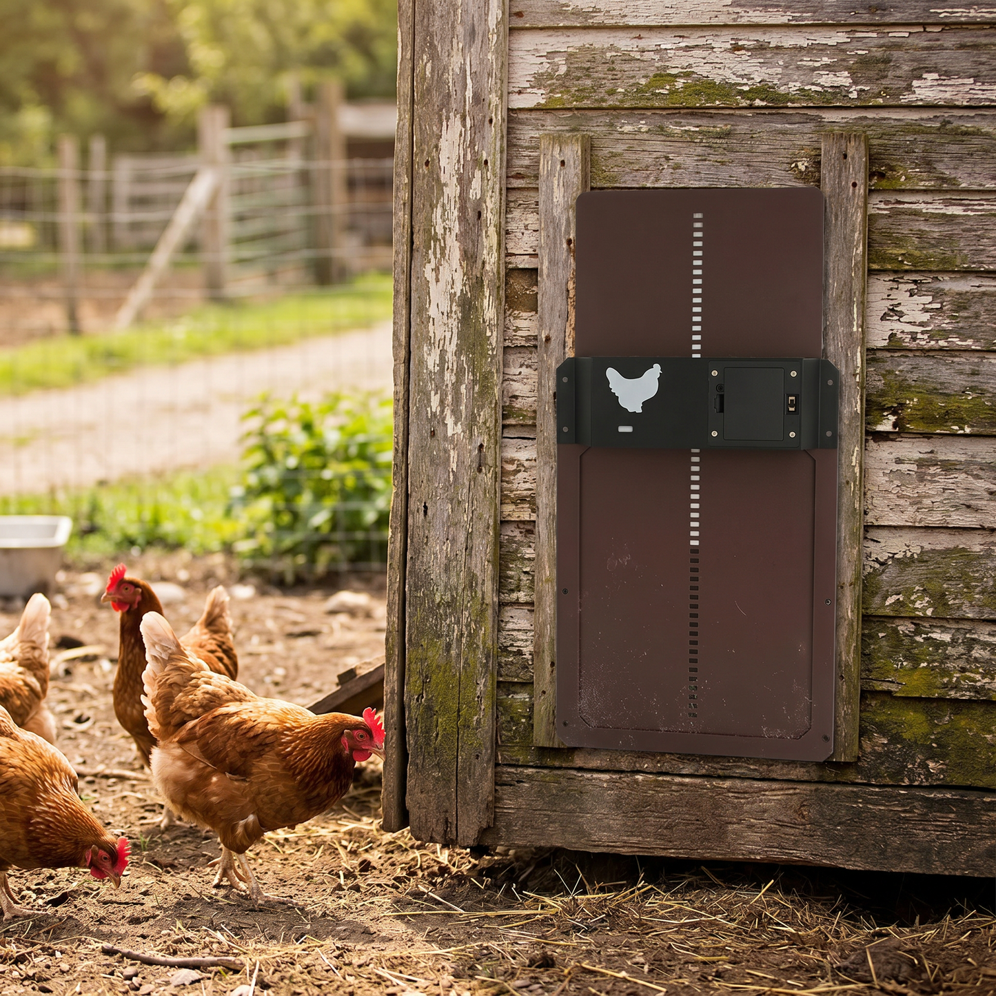 Poultry Guardian | Automatic Chicken Coop Door with Light Sensor & Weatherproof Design | Effortless Chicken Security