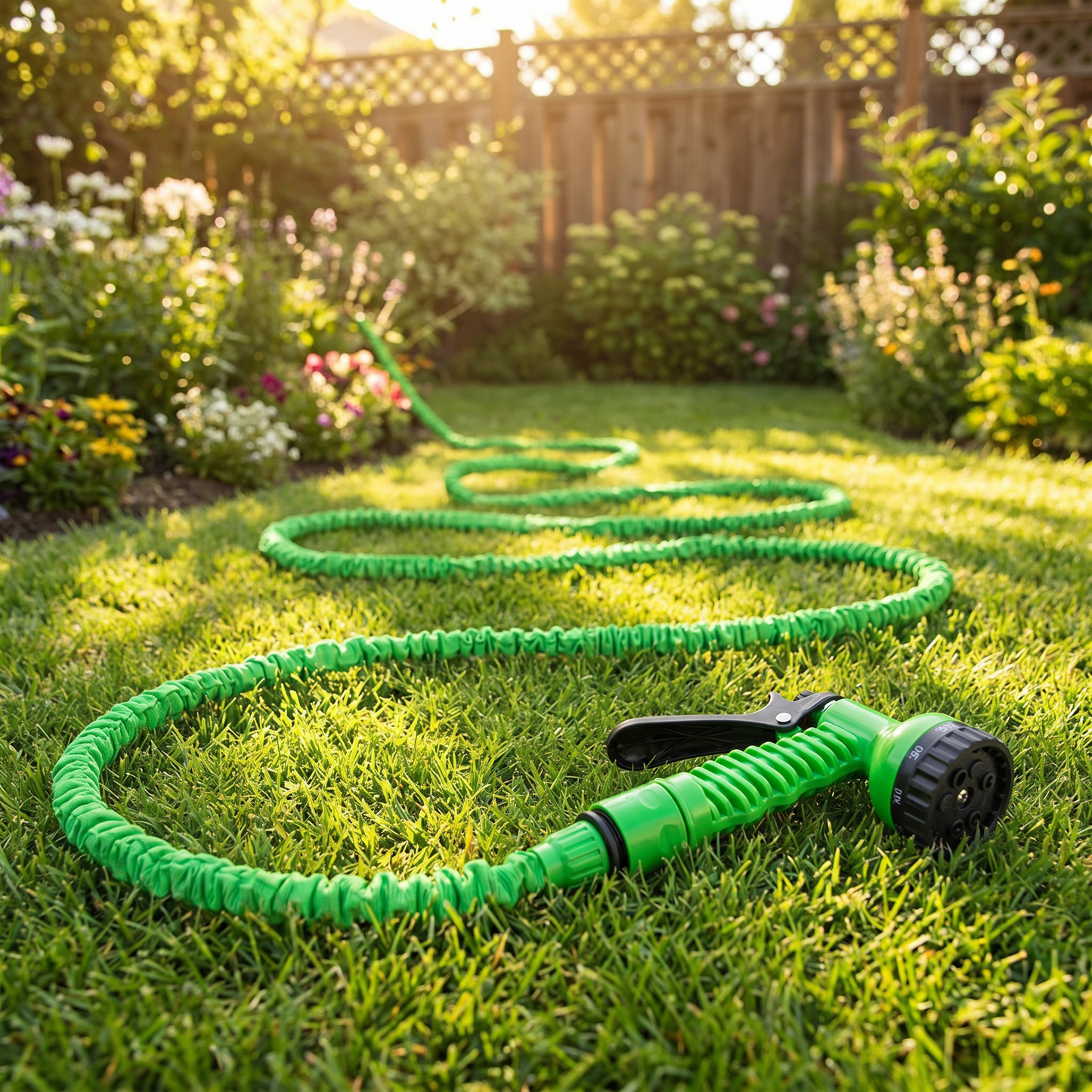 Expandable Garden Hose | 7-Function Spray Gun for Effortless Watering