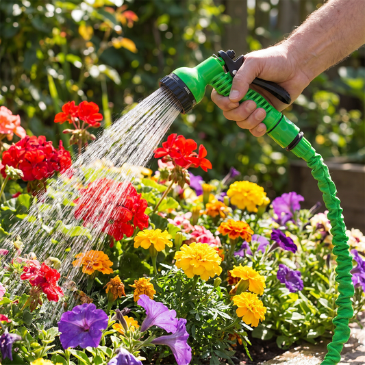 Expandable Garden Hose | 7-Function Spray Gun for Effortless Watering