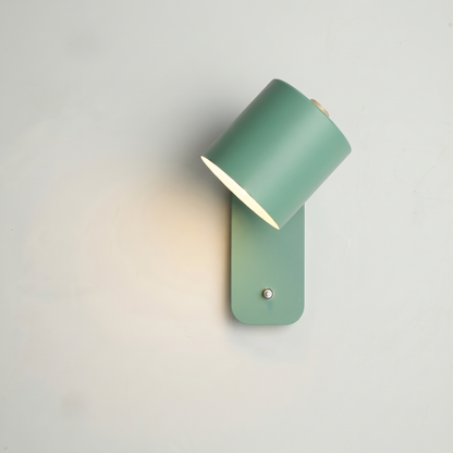 Adjustable Wall Lamp with Integrated Switch & Angled Head | Modern Design for Focused Reading Light