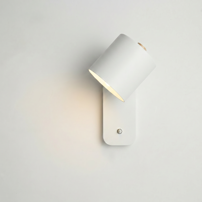 Adjustable Wall Lamp with Integrated Switch & Angled Head | Modern Design for Focused Reading Light