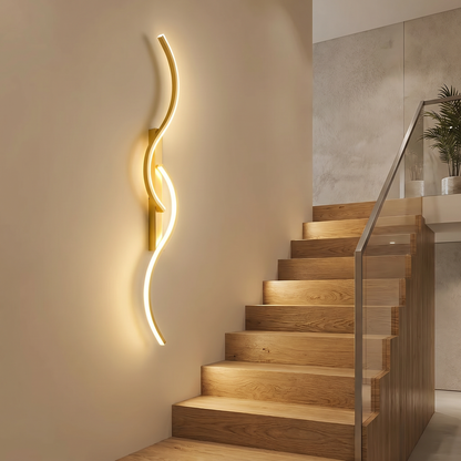 Curved Wall Light | Modern Sconce Light with Energy-Efficient LED | Stylish Design for Ambient Illumination
