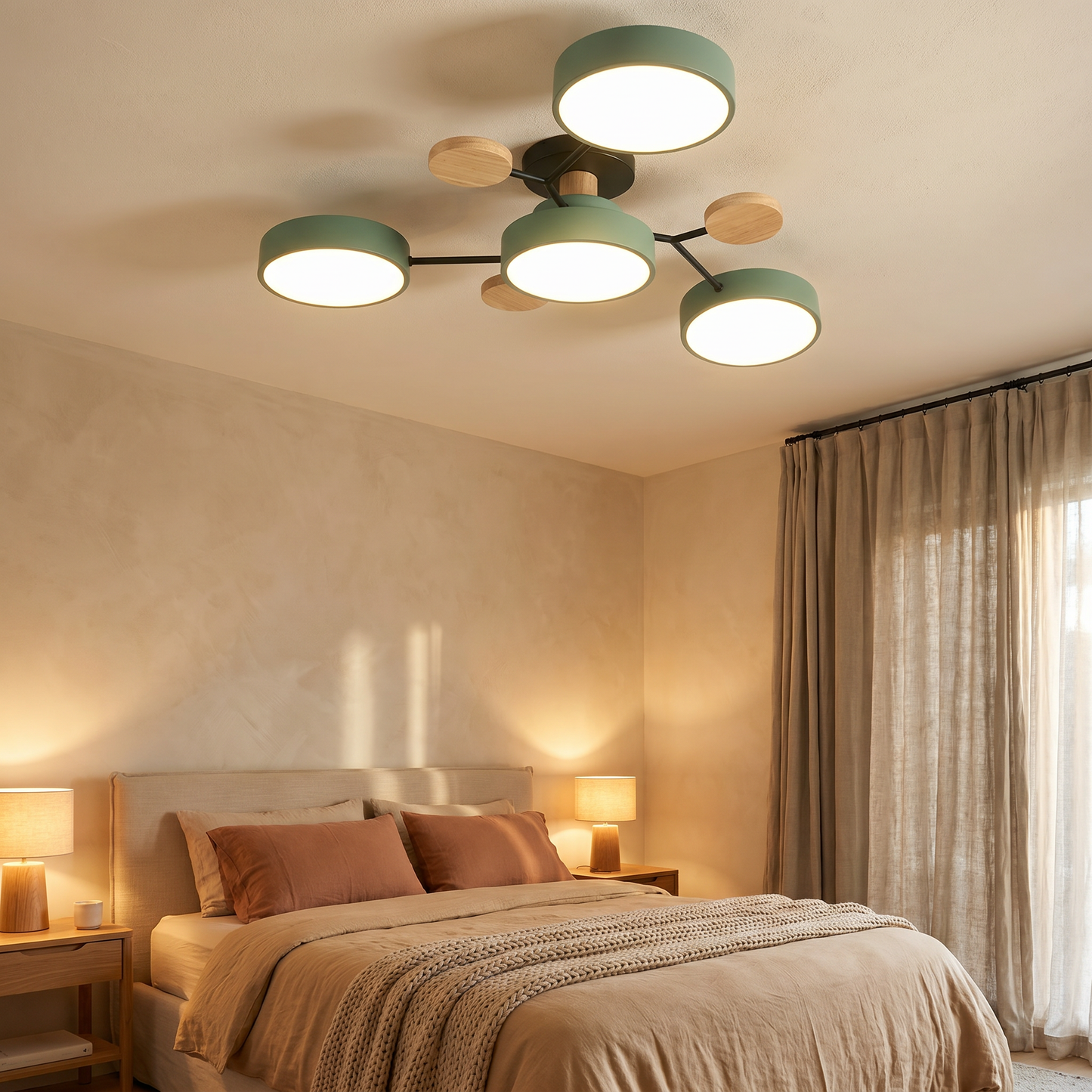 Modern LED Ceiling Light Fixture with Adjustable Brightness | Elegant Design for Stylish Living Spaces