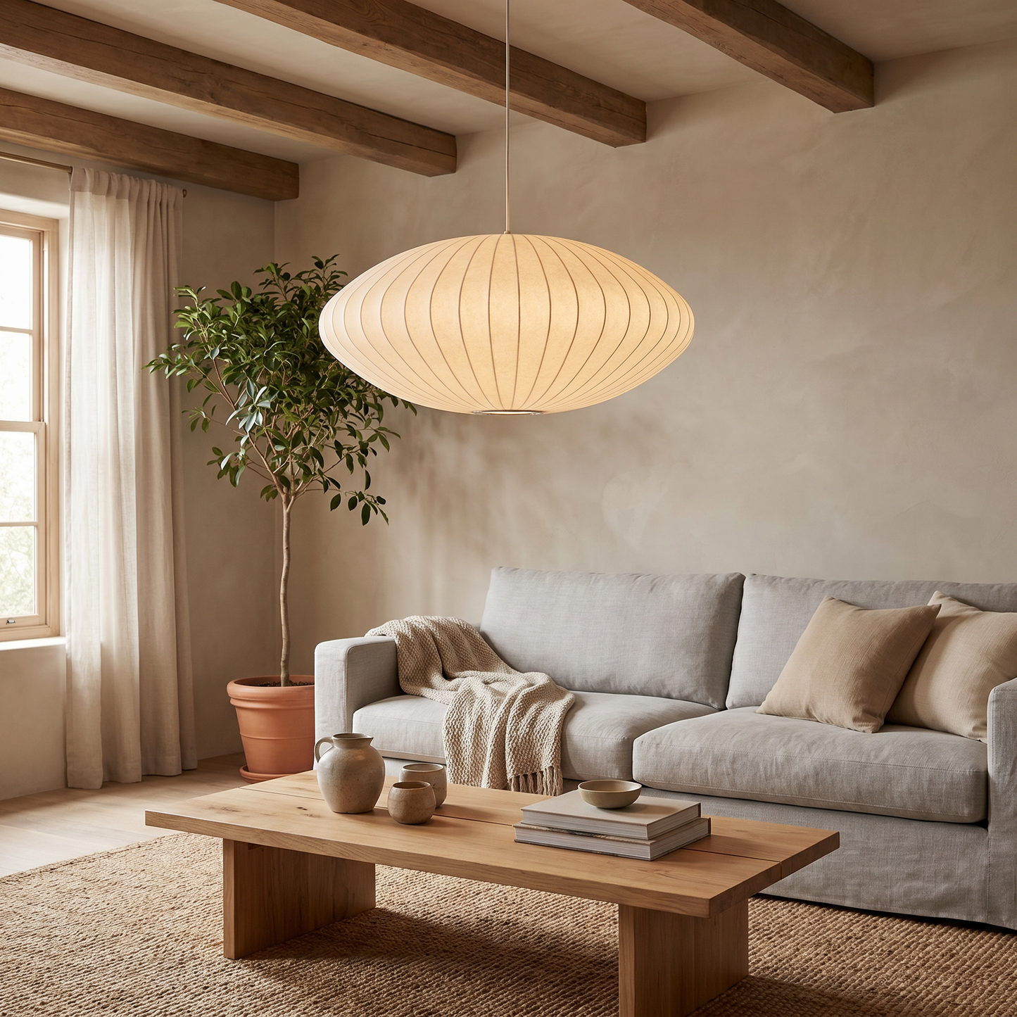 Elegant Minimalist Japandi Ceiling Light Fixture