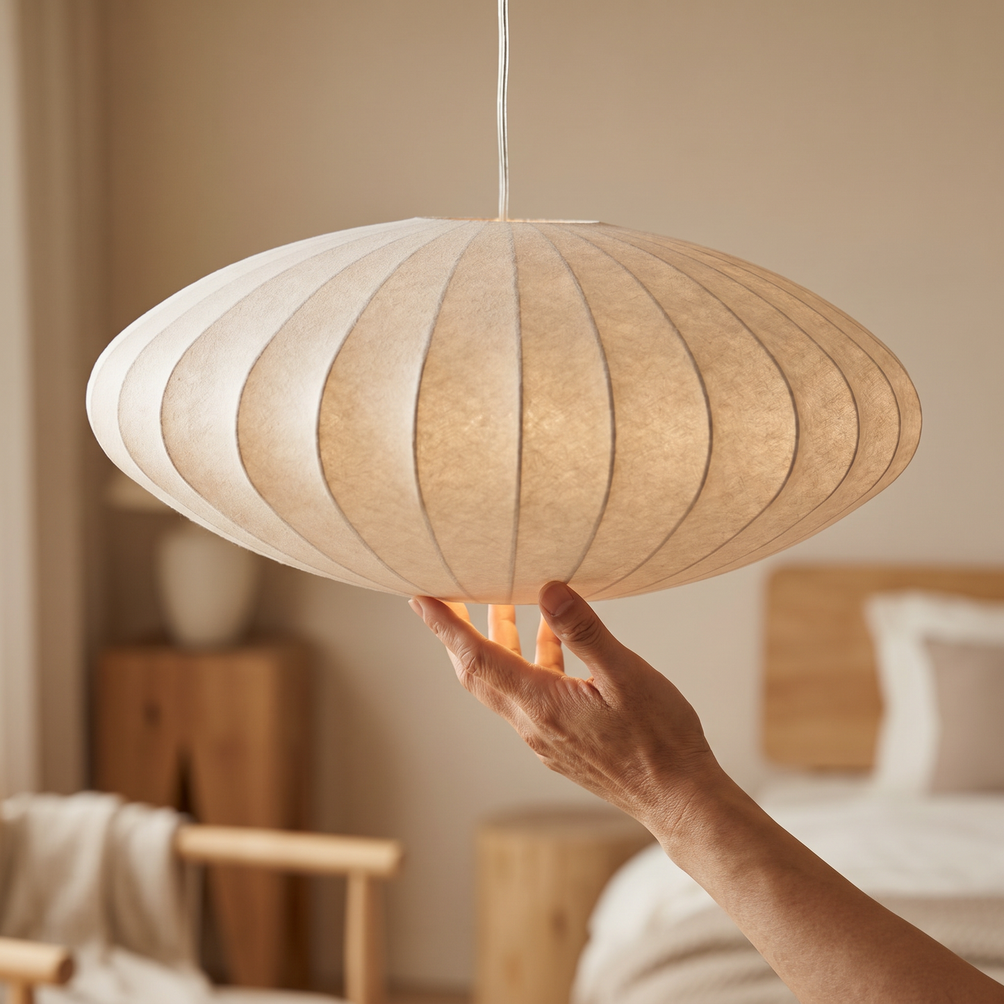 Elegant Minimalist Japandi Ceiling Light Fixture