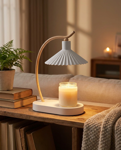 Elegant Candle Warmer Lamp with Ambient Light & Timeless Design for Safe Flameless Aroma