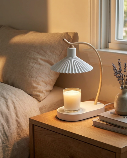 Elegant Candle Warmer Lamp with Ambient Light & Timeless Design for Safe Flameless Aroma