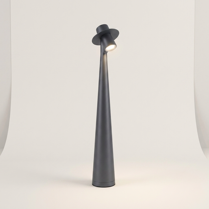 Artistic LED Hat Lamp | Rechargeable Touch-Control Cordless Desk Light | Modern Sculptural Design