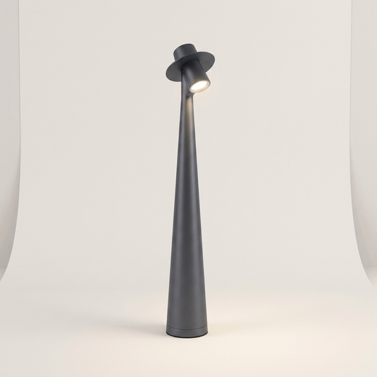 Artistic LED Hat Lamp | Rechargeable Touch-Control Cordless Desk Light | Modern Sculptural Design