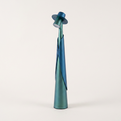 Artistic LED Hat Lamp | Rechargeable Touch-Control Cordless Desk Light | Modern Sculptural Design