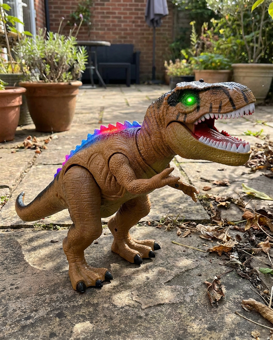 Dino Explorer | Remote Control Dinosaur Toy with LED Lights & Roaring Sounds | Interactive Play for Kids