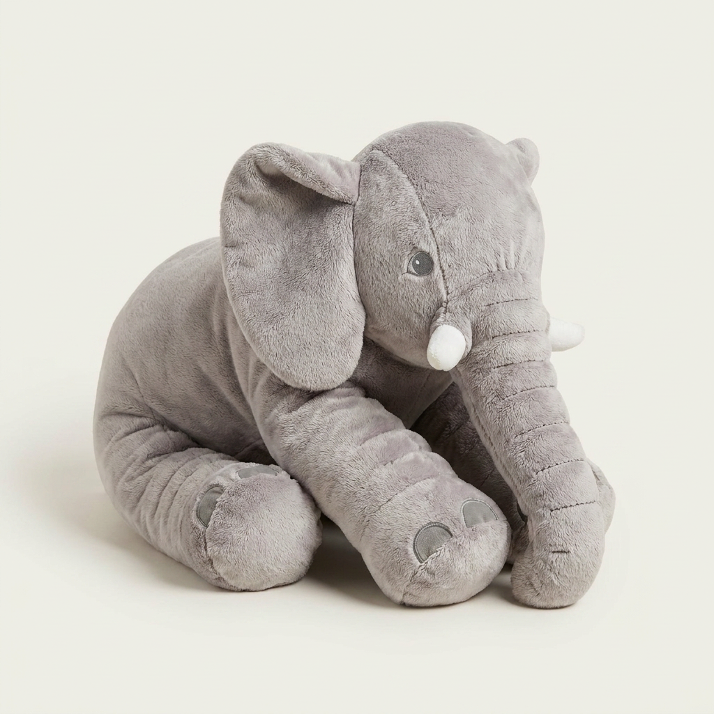 Cozy Companion | Plush Elephant Pillow with Super-Soft Material | Ideal Cushion for Kids' Relaxation
