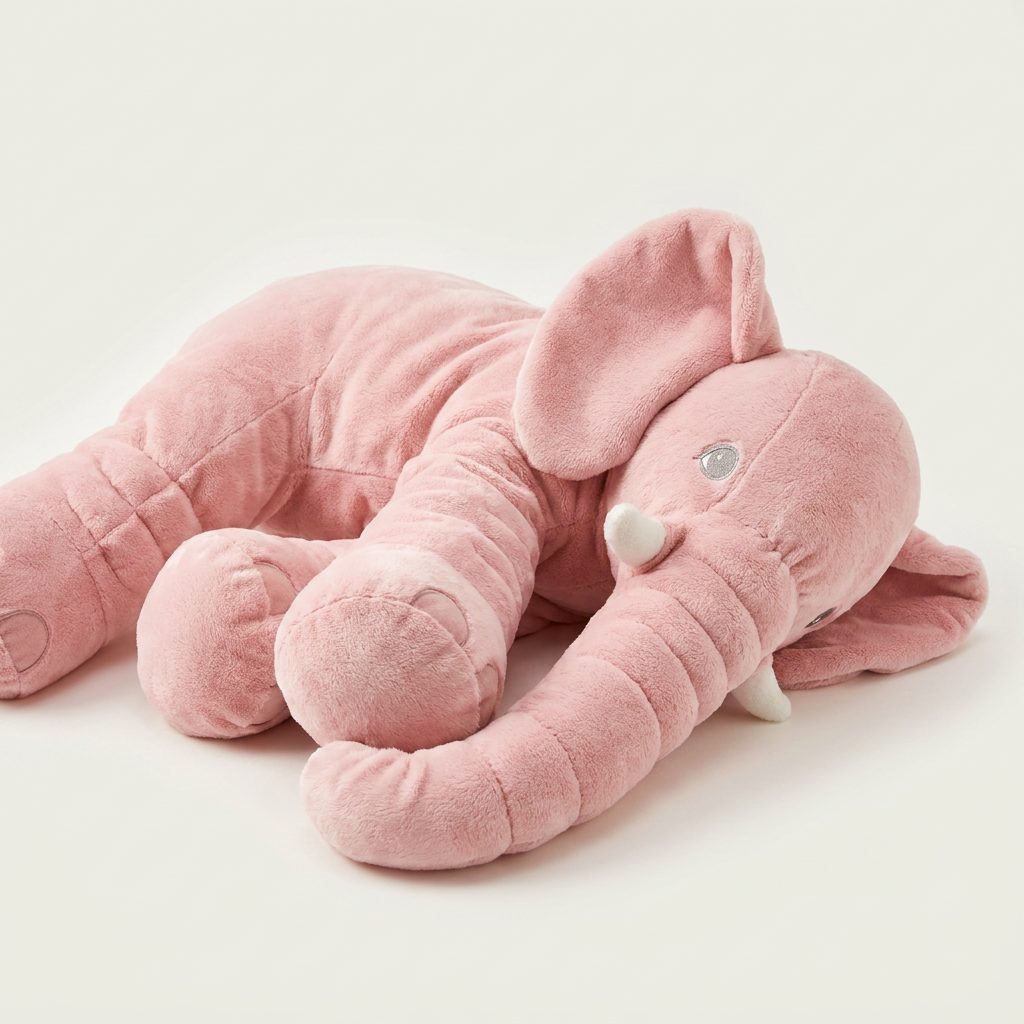 Cozy Companion | Plush Elephant Pillow with Super-Soft Material | Ideal Cushion for Kids' Relaxation