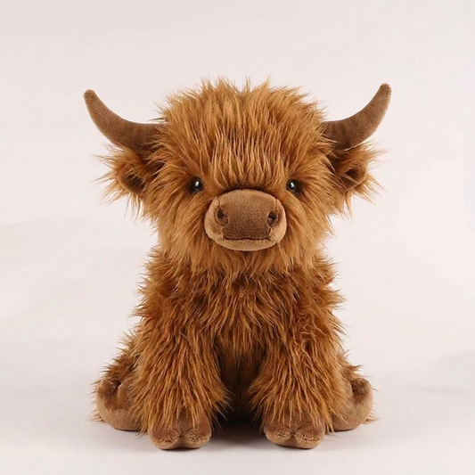 Highland Cow Plush Toy | Soft Stuffed Animal with Realistic Design | Cozy Companion for All Ages