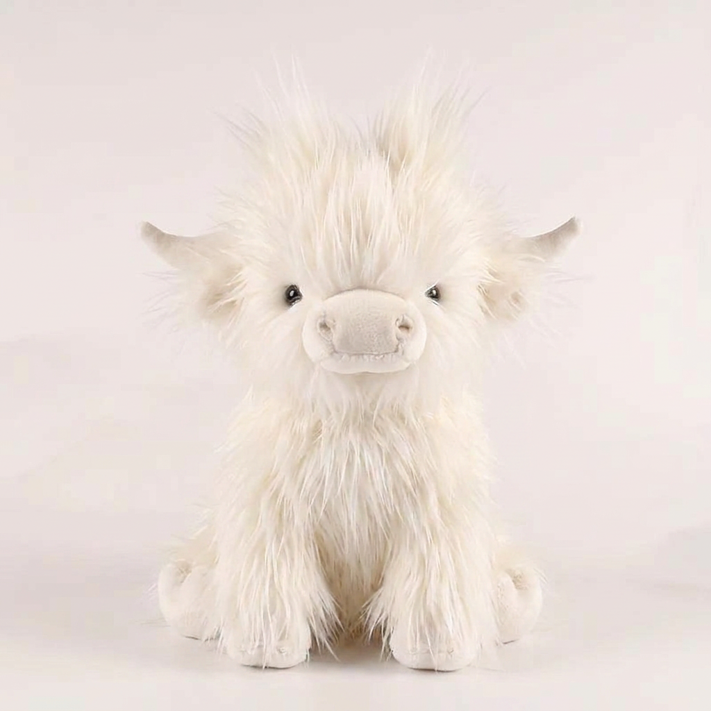 Highland Cow Plush Toy | Soft Stuffed Animal with Realistic Design | Cozy Companion for All Ages