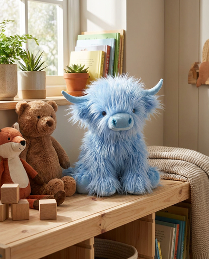 Highland Cow Plush Toy | Soft Stuffed Animal with Realistic Design | Cozy Companion for All Ages