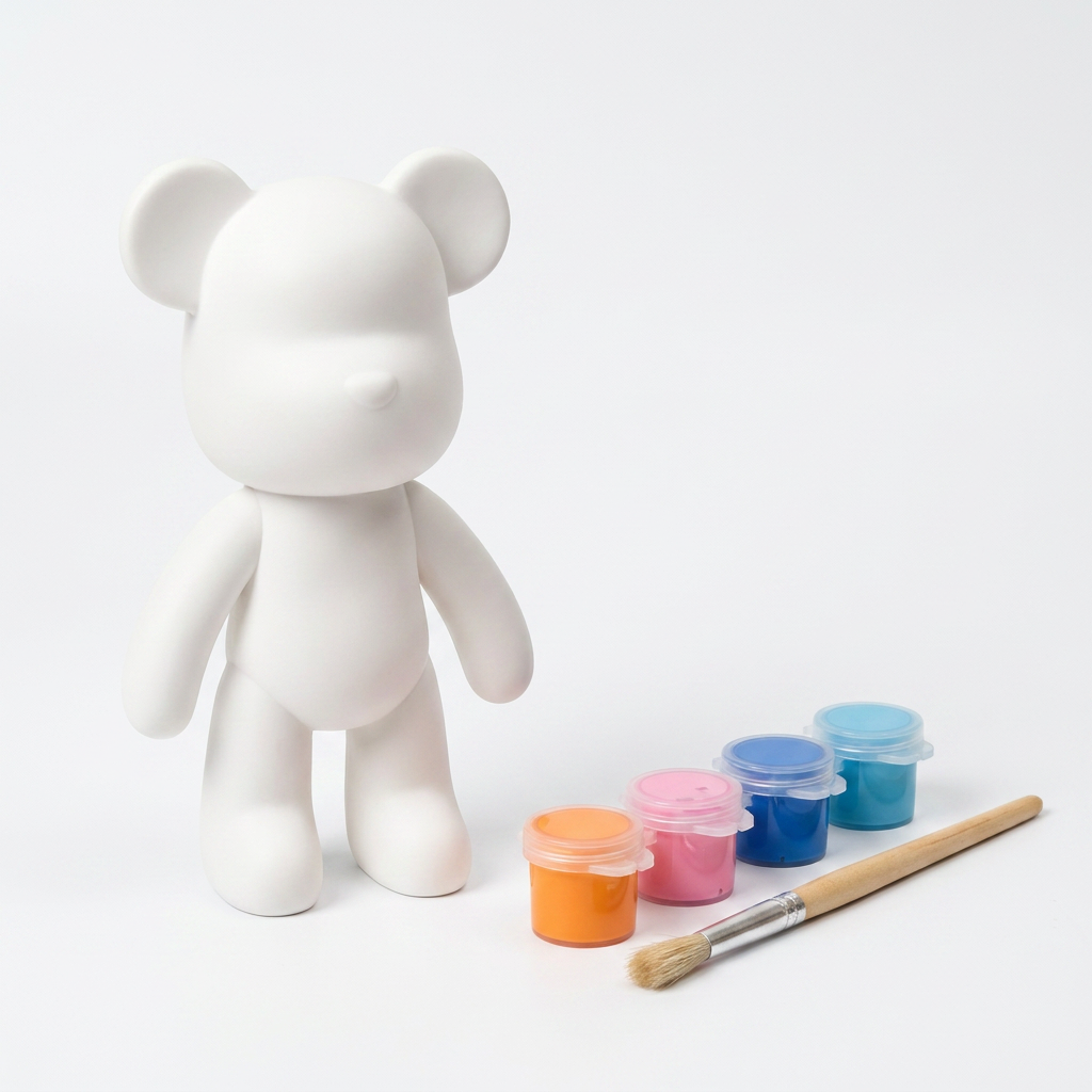 Creative Craft Kit | DIY Bear Painting Set with Multiple Colors | Fun Activity for Kids' Imagination