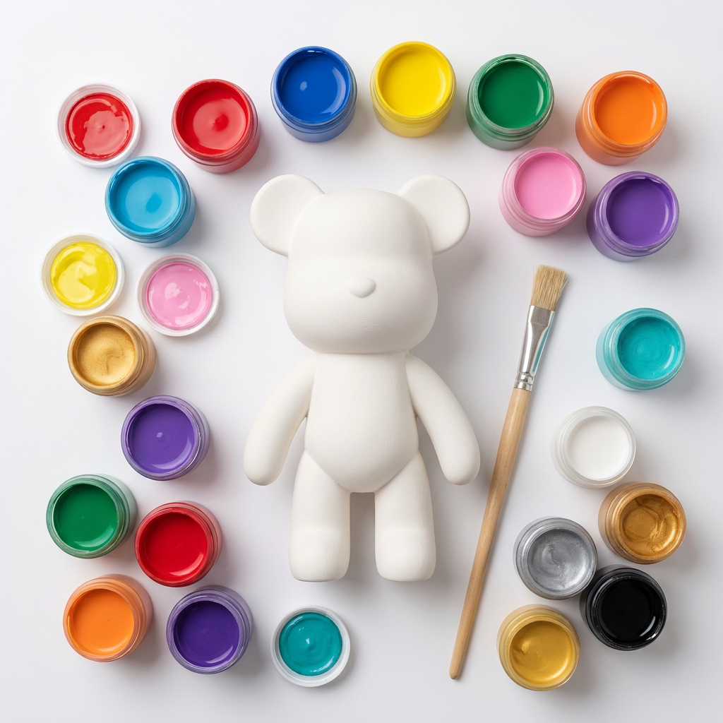 Creative Craft Kit | DIY Bear Painting Set with Multiple Colors | Fun Activity for Kids' Imagination