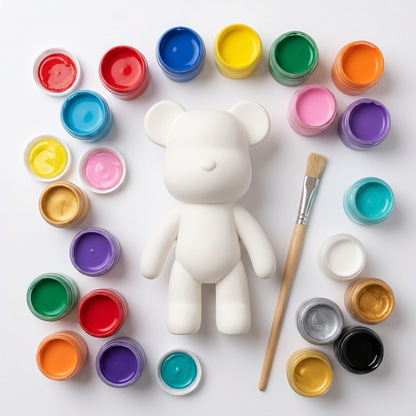 Creative Craft Kit | DIY Bear Painting Set with Multiple Colors | Fun Activity for Kids' Imagination