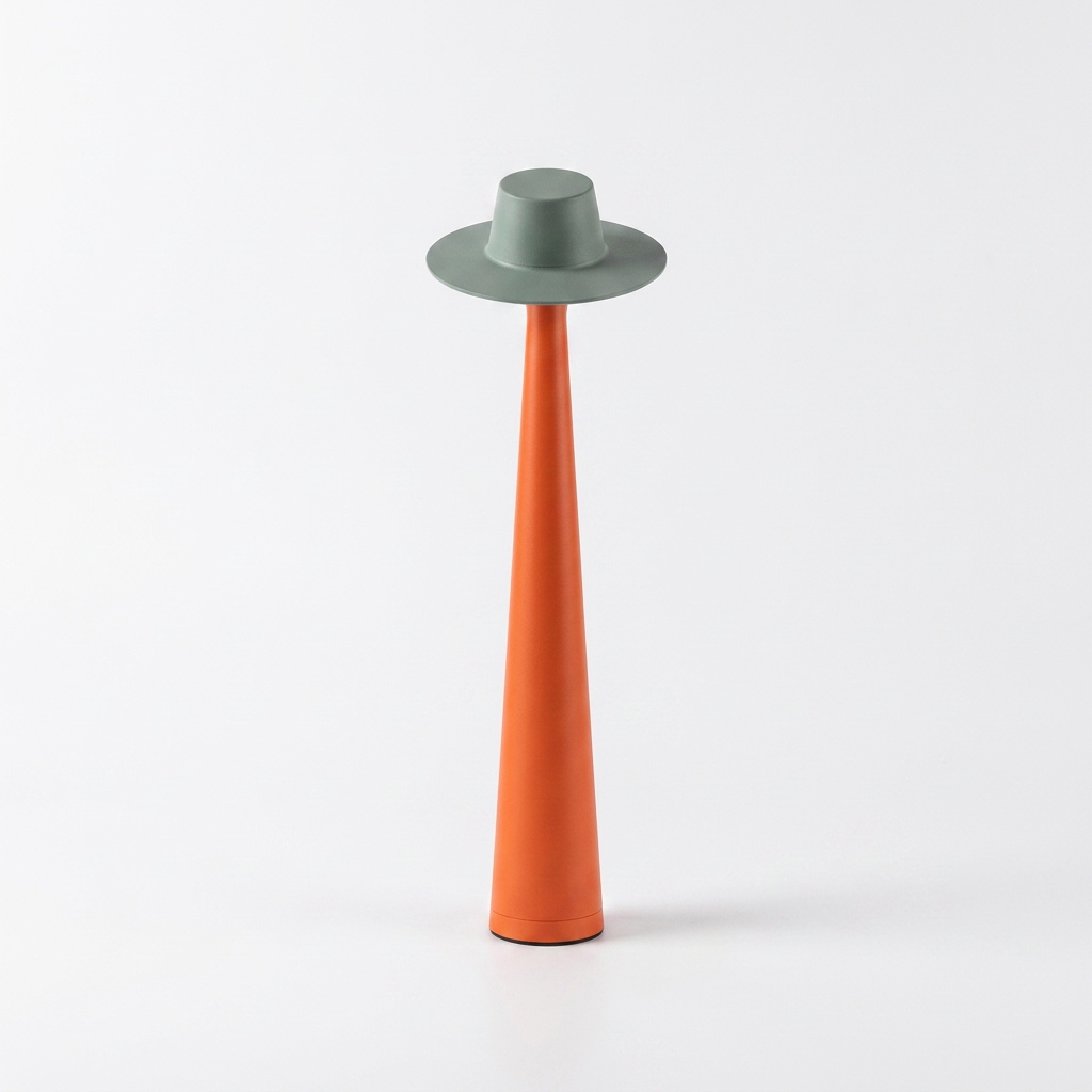 Artistic LED Hat Lamp | Rechargeable Touch-Control Cordless Desk Light | Modern Sculptural Design