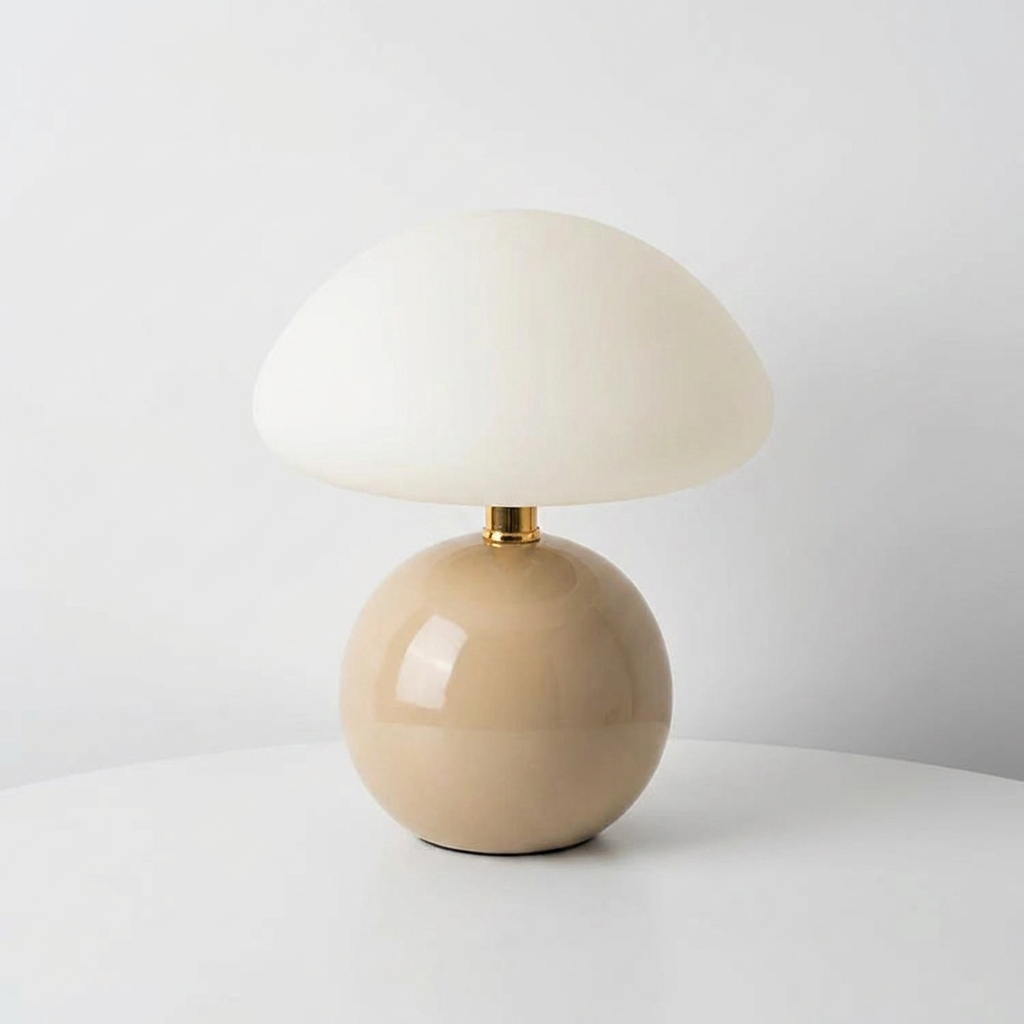 Elegant Mushroom Table Lamp - Beige