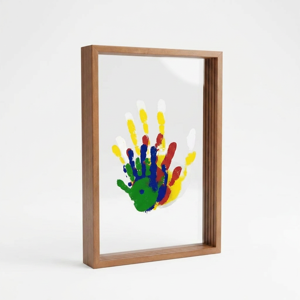 Family Handprint Memory Frame Kit - Brown