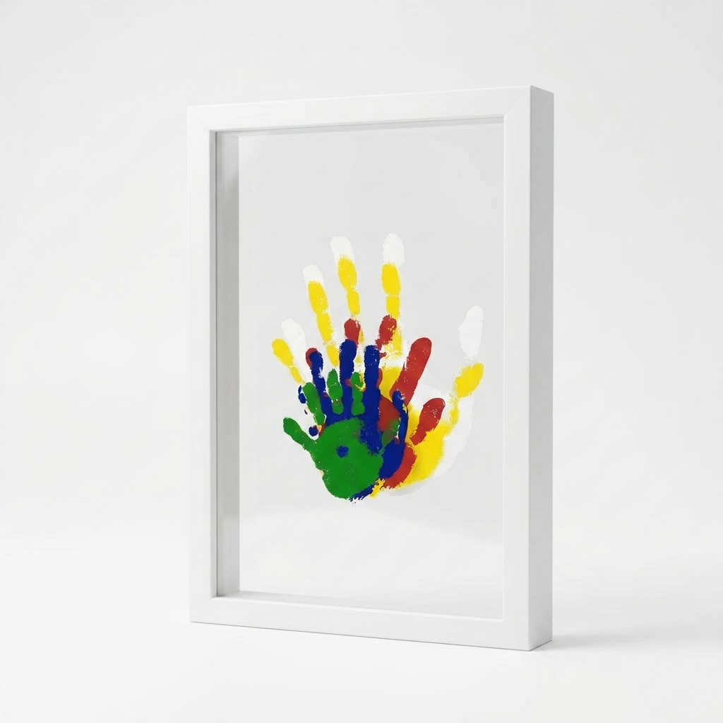 Family Handprint Memory Frame Kit - White