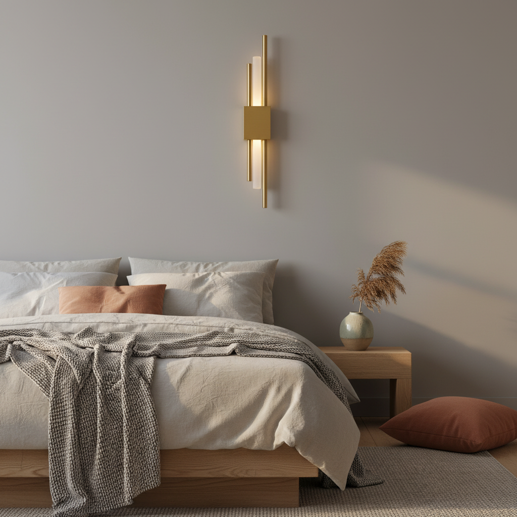 Glitch Wall Light Sconce Gold — lifestyle