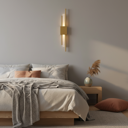 Glitch Wall Light Sconce Gold — lifestyle