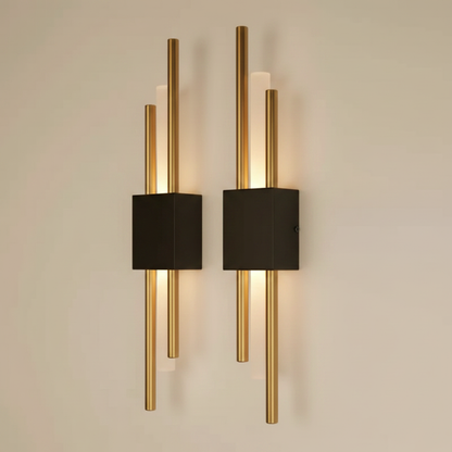 Glitch Wall Light Sconce Black & Gold — alternate angle