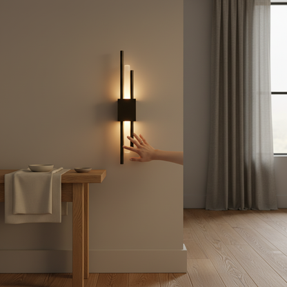 Glitch Wall Light Sconce Black — in use