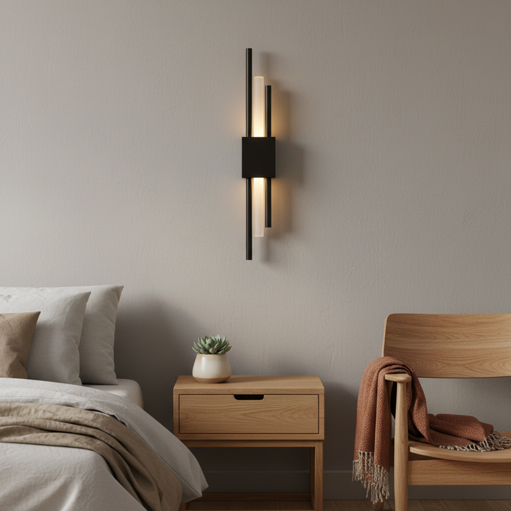 Glitch Wall Light Sconce Black — lifestyle
