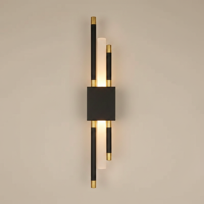 Glitch Wall Light Sconce Black & Gold — hero