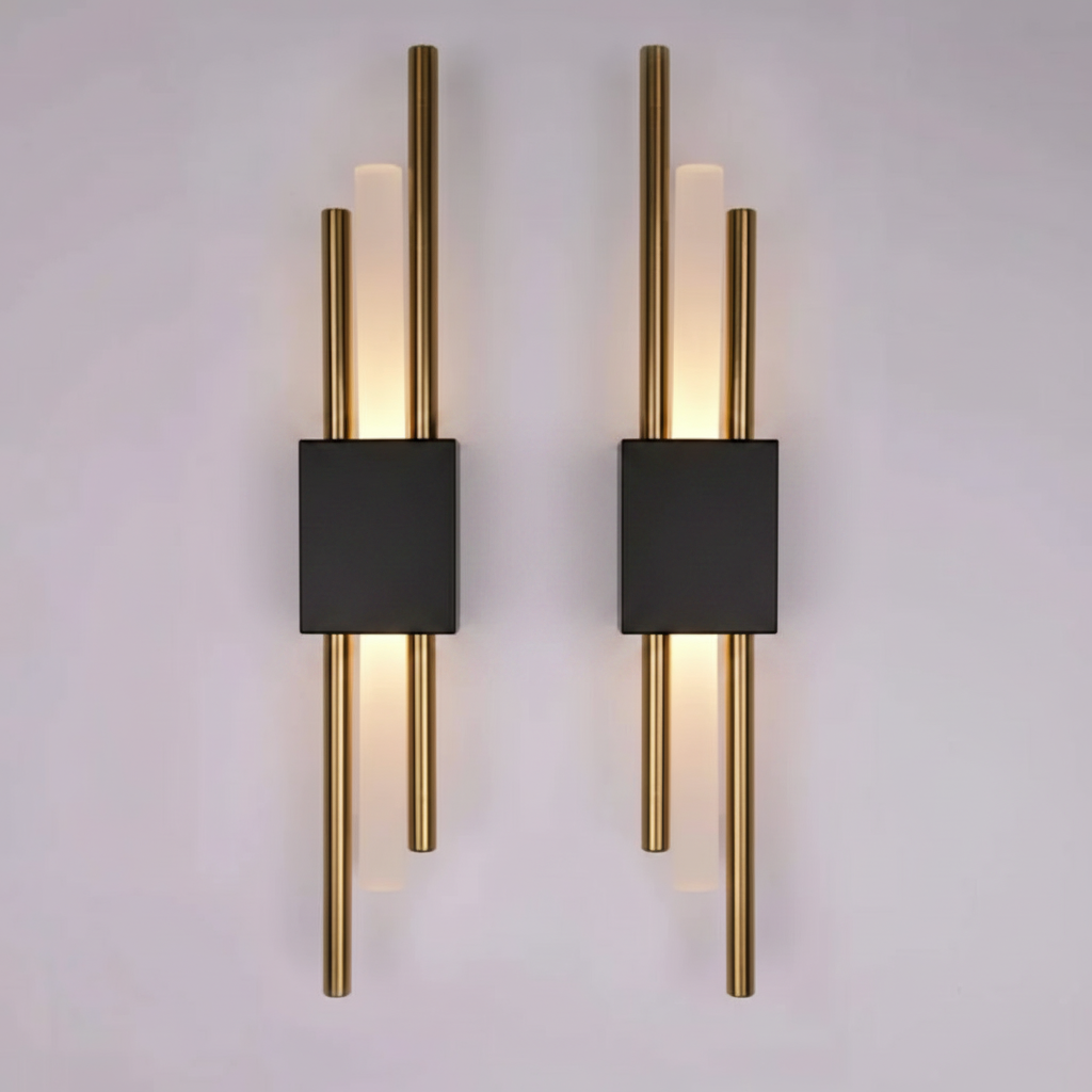 Glitch Wall Light Sconce Gold & Black — hero