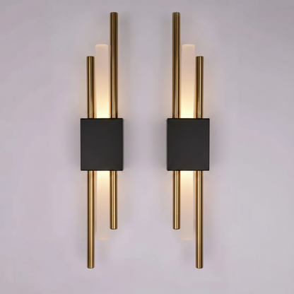 Glitch Wall Light Sconce Gold & Black — hero